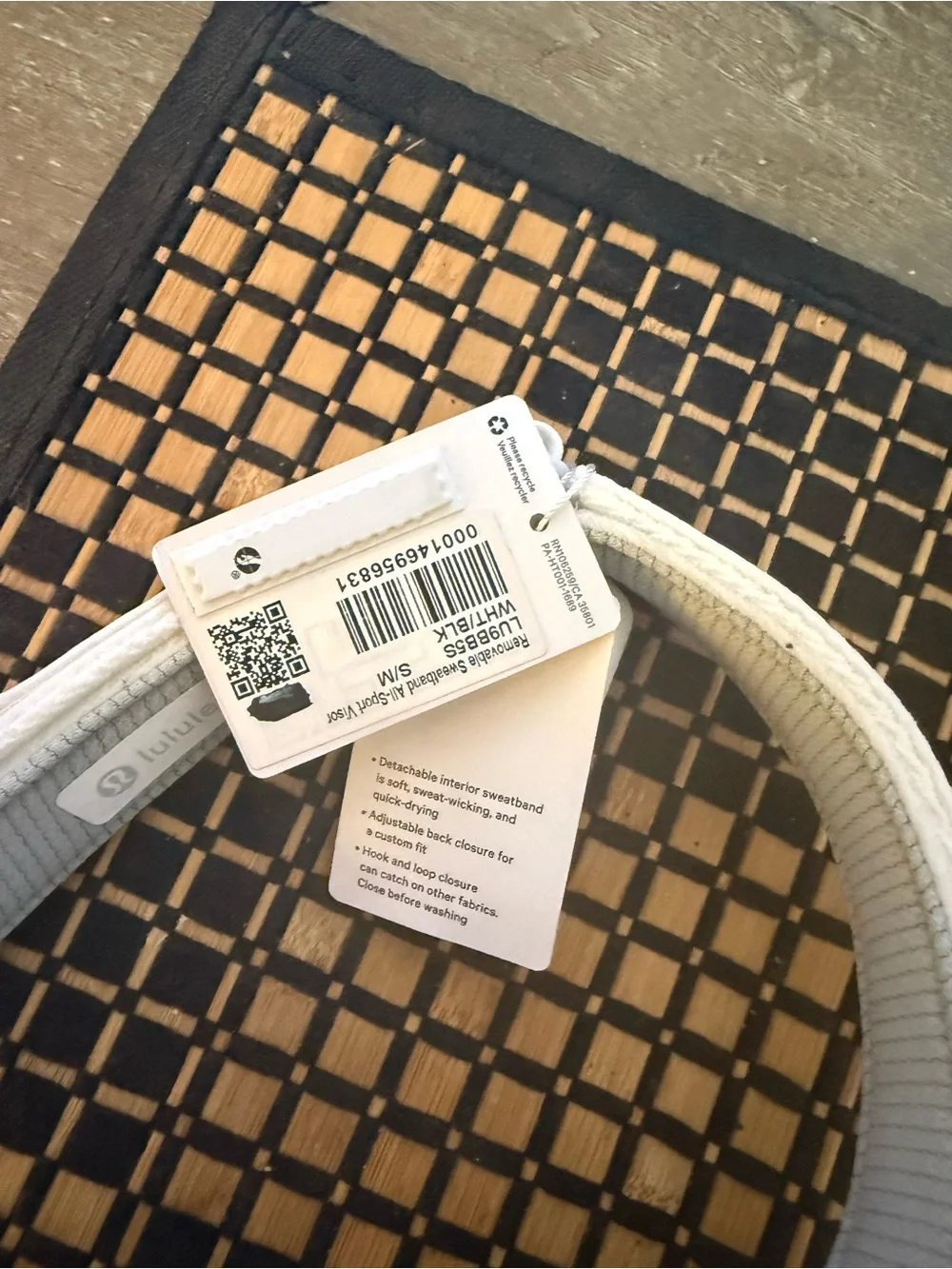 lululemon athletica White Quilted Athletic Visor